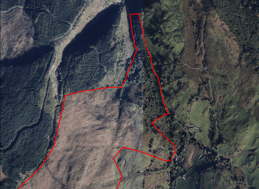 Aerial view with boundary Aerial view with boundary